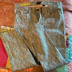 J. Crew Toothpick Jeans Floral Print Size 30